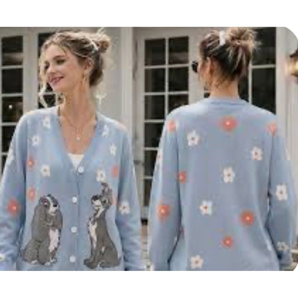 NWT Disney Lady & The Tramp Cardigan Sz. L